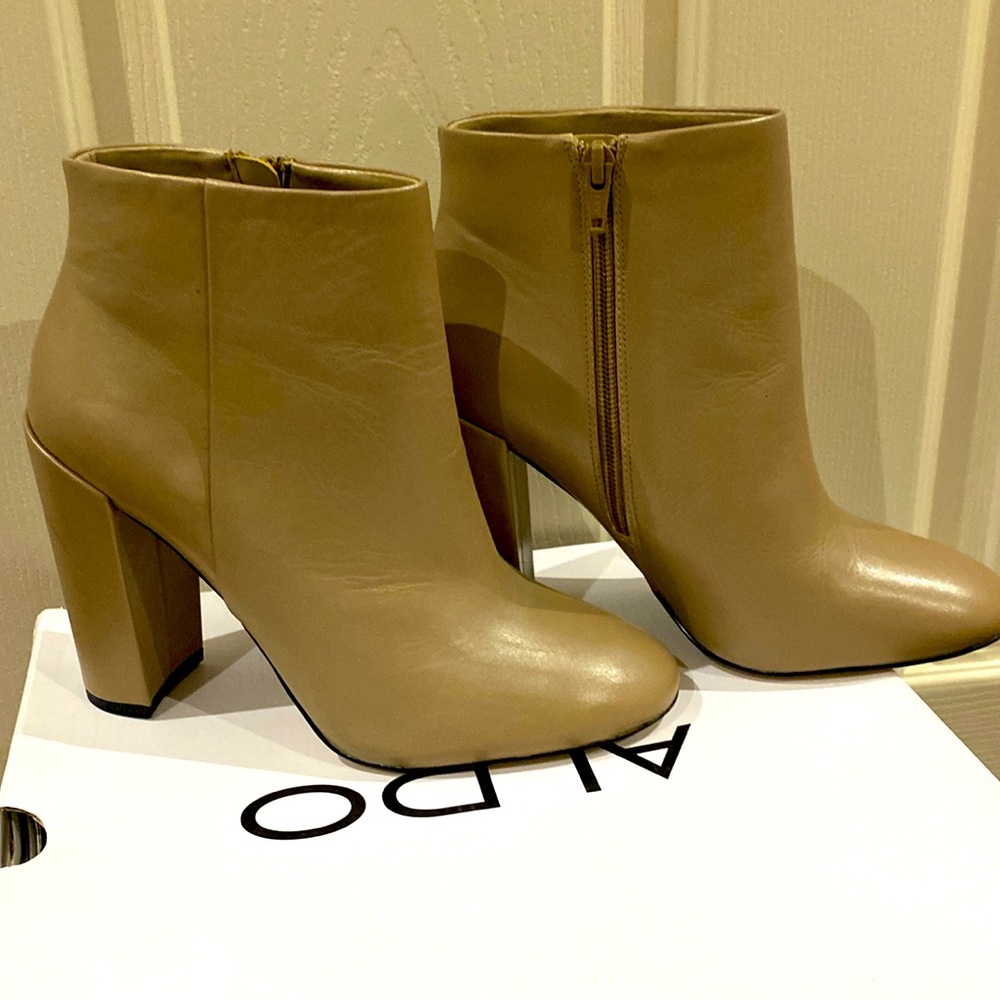 Brand new Aldo heeled leather boots